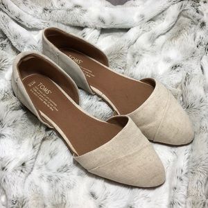 NWOT Toms Canvas Pointy Toe Flats